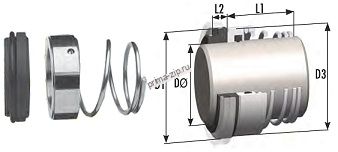 Торцовые уплотнения с конической пружиной типа NS /NT/ BT