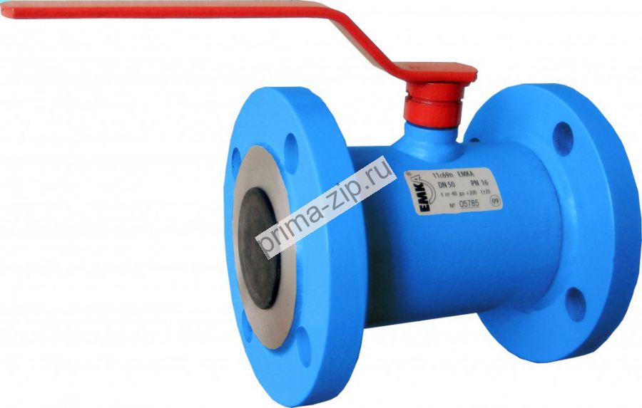 Кран шаровый стальной 11с69п emka Фланцевый