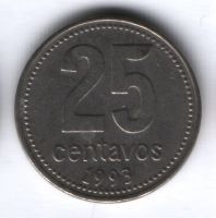 25 сентаво 1993 г. Аргентина