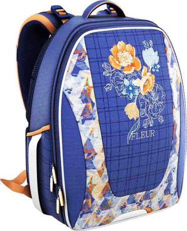 Рюкзак школьный с эргономичной спинкой La'Fleur (40х32х18см, 820гр)