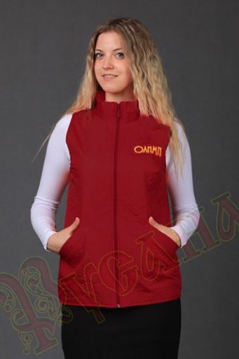 жилет стеганный женский