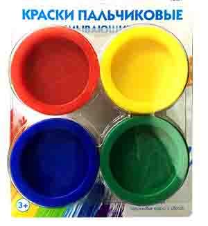 Набор пальчиковых красок, 4 цвета