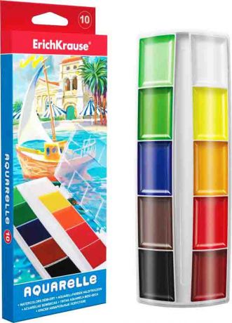 Краски акварельные медовые Maxi (10 цветов)