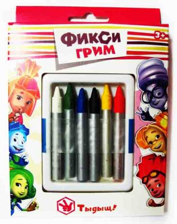 Карандаши гримировальные 'Фиксики', 6 тонов