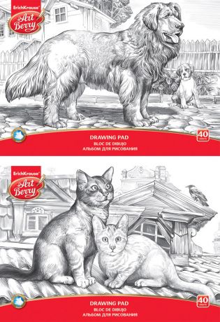 Альбом для рисования Домашние любимцы (А4, 40л)