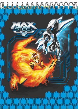 Блокнот MAX STEEL (А5, 60 листов, клетка, 135* 205 мм)
