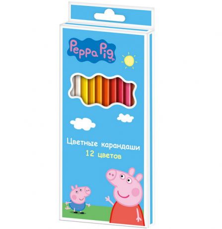 Карандаши цветные Свинка Пеппа (12цв.)