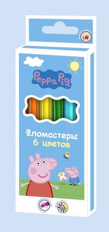 Фломастеры  Свинка Пеппа (6 цветов)