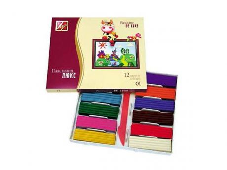 Пластилин 'Люкс' 12 цветов
