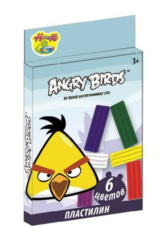 Пластилин Angry Birds (120 гр, 6 цветов)