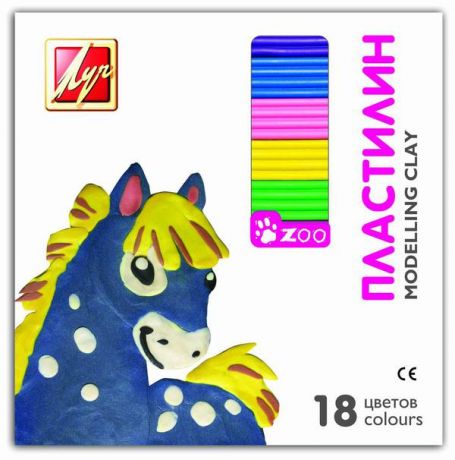 Пластилин Зоо (Мини) 18 цветов