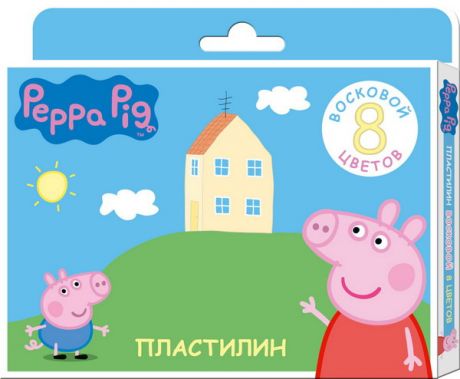 Пластилин восковой Свинка Пеппа ( 8 цветов)
