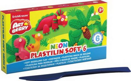 Пластилин мягкий NEON (6 цветов/120г)