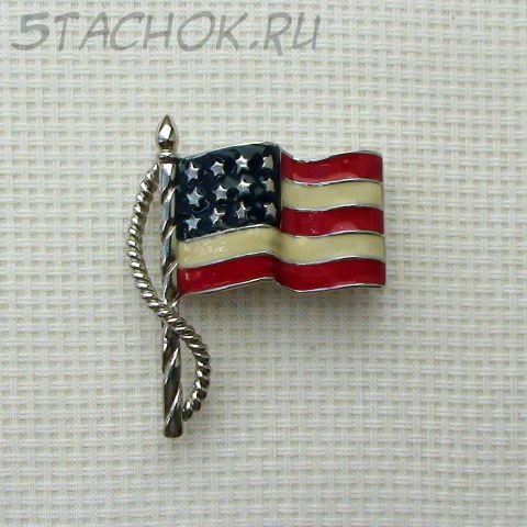 Брошь "Американский флаг"