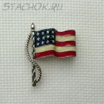 Брошь "Американский флаг"