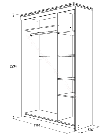 Шкаф купе 3-х дверный "Ольга 13"