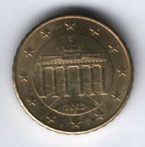 10 евроцентов 2002 г. D Германия, AUNC