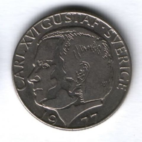 1 крона 1977 г. Швеция, XF