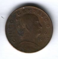 5 сентаво 1967 г. Мексика