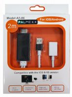 Кабель MHL HDMI для iOS/Android с доп.питанием / длина 2м