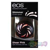 Бальзам для губ EOS Shimmer Lip Balm Sheer Pink (Розовое мерцание) упаковка