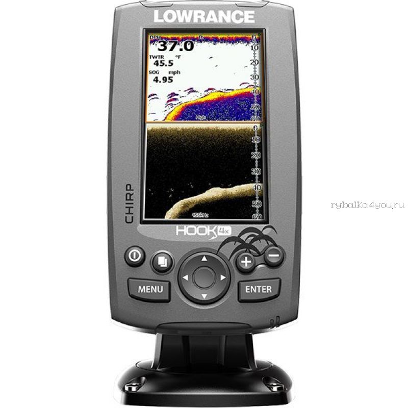 Эхолот  Lowrance Hook-4x Mid/High/DownScan (Артикул: 000-12641-001)