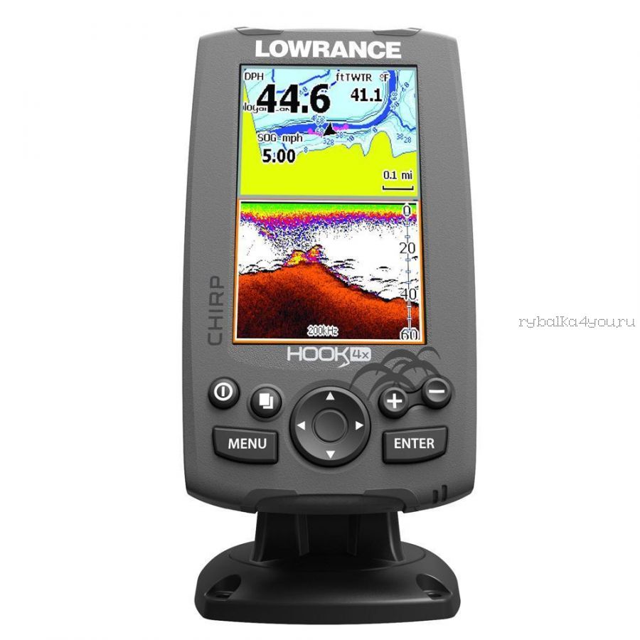 Эхолот  Lowrance Hook-4x Mid/High (Артикул: 000-12640-001)