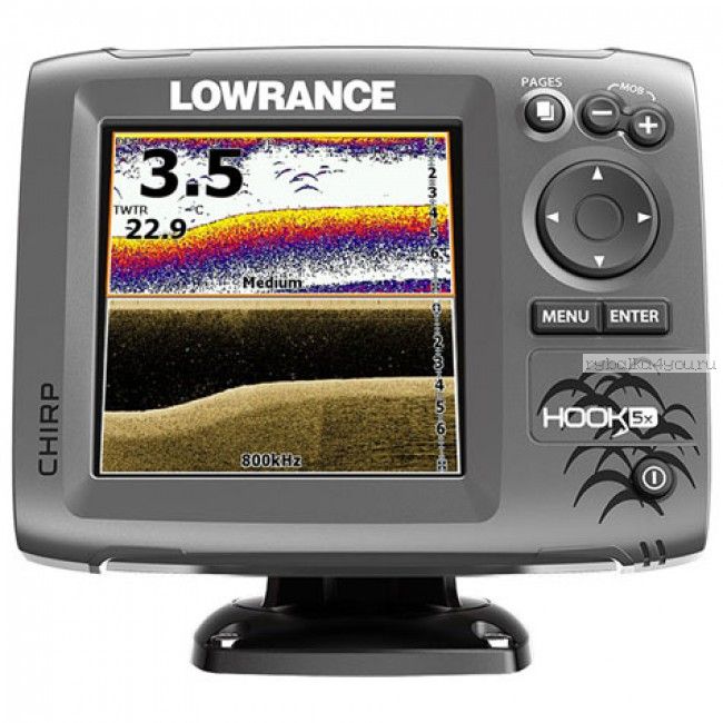 Эхолот  Lowrance Hook-5x Mid/High/DownScan (Артикул: 000-12653-001)