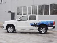 Пороги труба d76 с накладкой (вариант 3) VOLKSWAGEN AMAROK 2016-