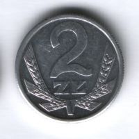 2 злотых 1989 г. Польша