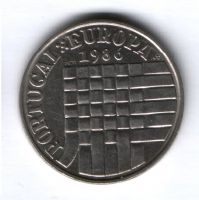 25 эскудо 1986 г. Португалия, присоединение к Европейскому союзу