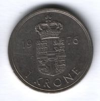 1 крона 1976 г. Дания