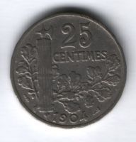 25 сантимов 1904 г. Франция VF