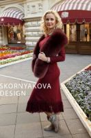 Меховой палантин из песца купить в интернет-магазине в Москве фото