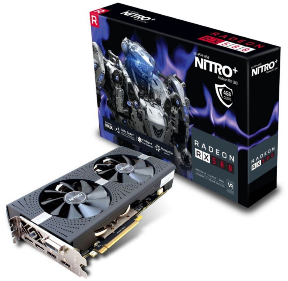 Видеокарта Sapphire RX580 Nitro plus 4gb