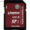 Карта памяти SD 64GB Kingston SDXC Class 10 UHS-I U3 (SDA3/64GB)