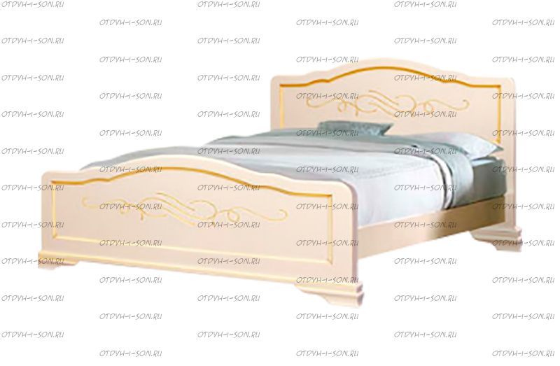 Кровать Сатори с золотой патиной