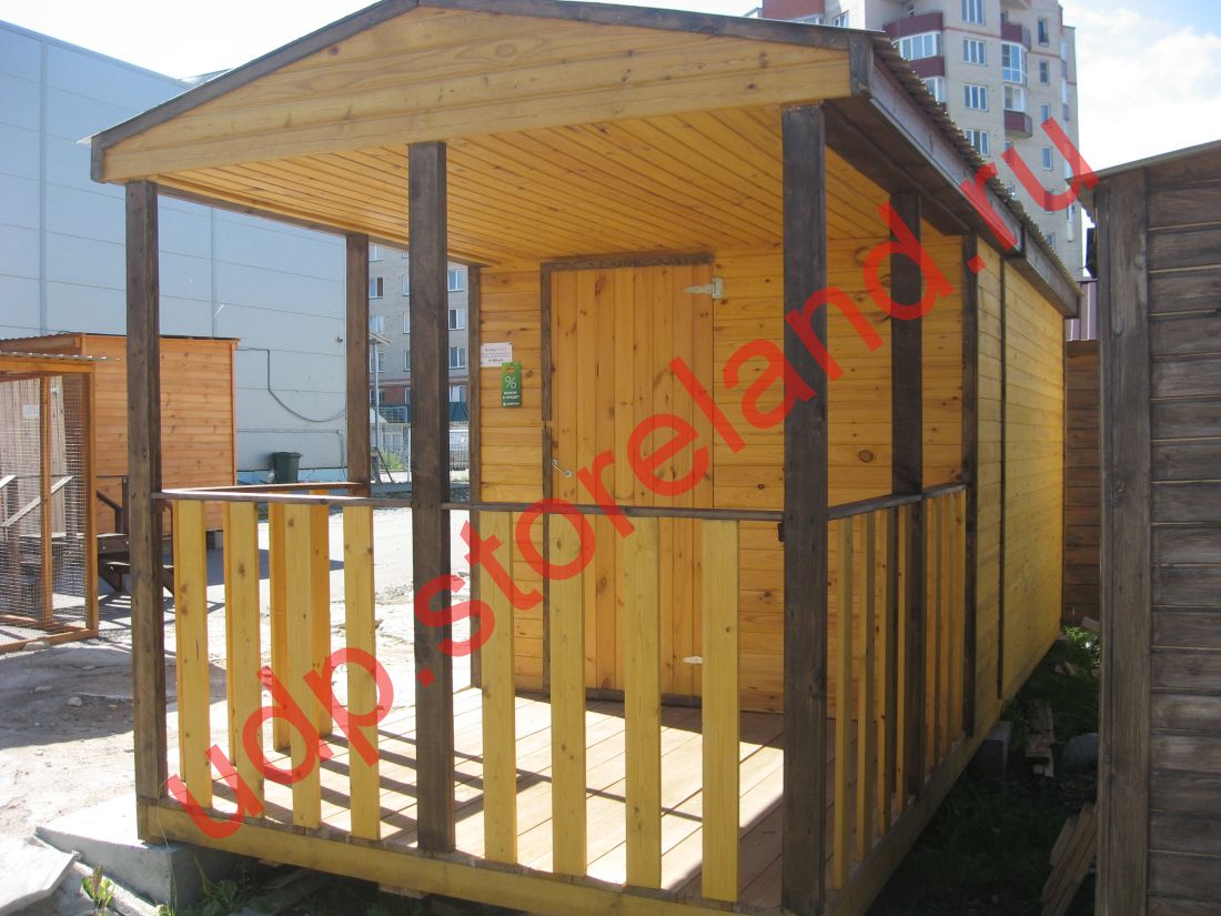 Бытовка с террасой 6 х 2,3