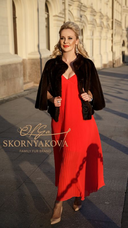 Накидка-кейп из норки, любые цвета на заказ