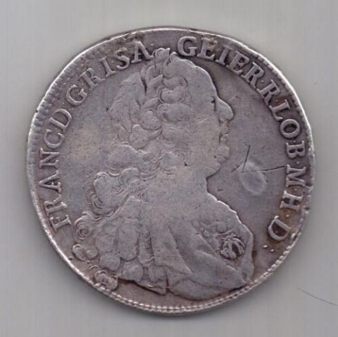 1 талер 1755 г. Австрия. Священная Римская Империя