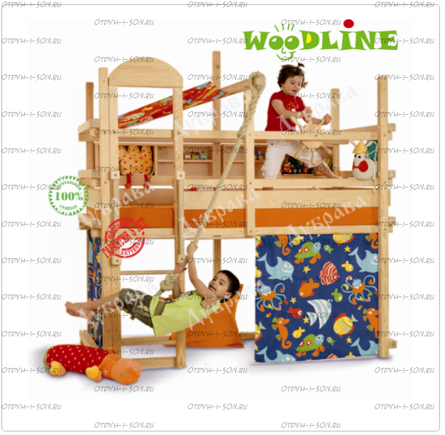 Кровать-чердак Сиэтл №4 массив