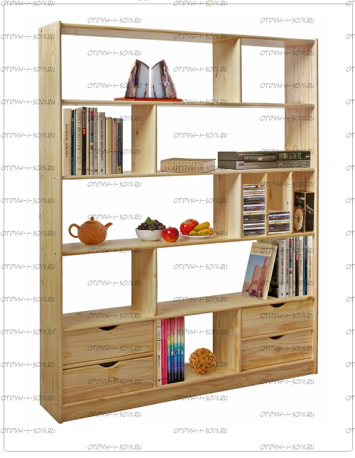 Стеллаж Лилия №7 массив (145х31х190)