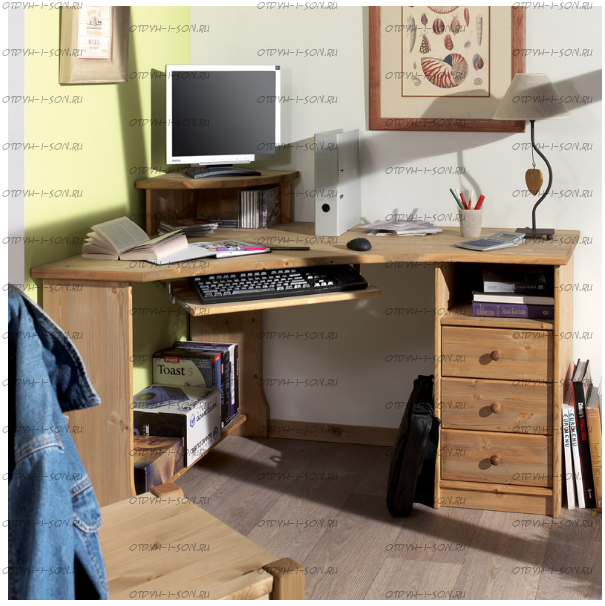 Стол компьютерный №1 массив (132х92х95)