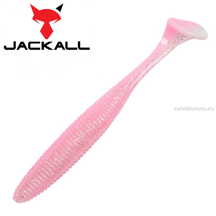 Мягкая приманка Jackall Rhythm Wave 3,8" / упаковка 7 шт / цвет:  pink silver flake