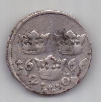 2 оре (эре) 1666 г. Швеция