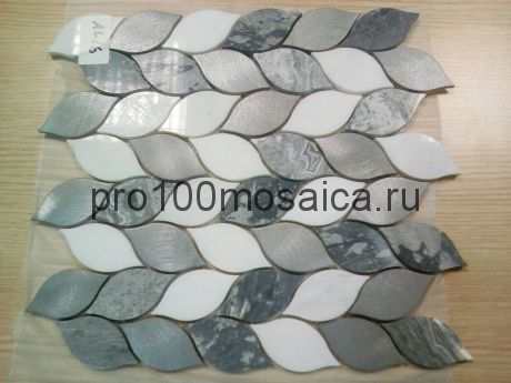 AL16. Мозаика серия Металл чип 70*35 размер, мм: 275*280*10 (Happy Mosaic)