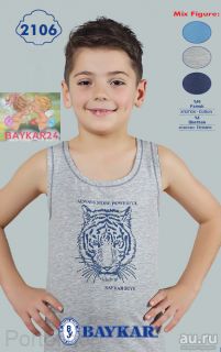 Baykar майка для мальчика артикул 2106 хлопок. купить качественное детское нижнее белье в интернет магазине