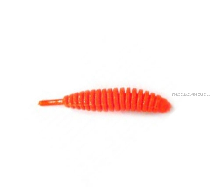 Мягкая приманка Trout Zone Ribber Pupa 1,8" / 4,5 см / упаковка 10 шт / цвет: оранжевый /аттракант: сыр