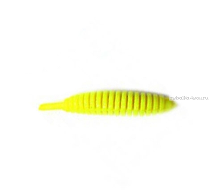 Мягкая приманка Trout Zone Ribber Pupa 1,8" / 4,5 см / упаковка 10 шт / цвет: шартрез /аттракант: сыр