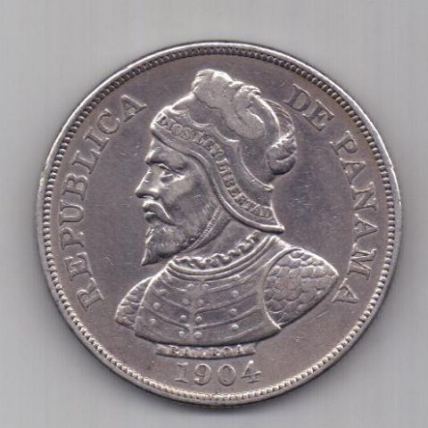 50 сантимов 1904 г. AUNC. Панама